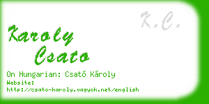 karoly csato business card